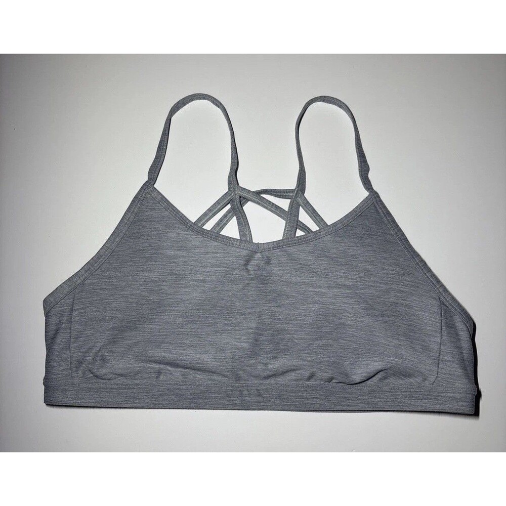 XL The North Face Sports Bra Flash Dry Stretch Wireless Pull Over Heather Gray